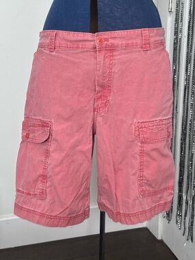 Izod Pink Cargo Bermuda Shorts